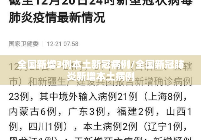 全国新增3例本土新冠病例/全国新冠肺炎新增本土病例 全国新增3例本土新冠病例/全国新冠肺炎新增本土病例