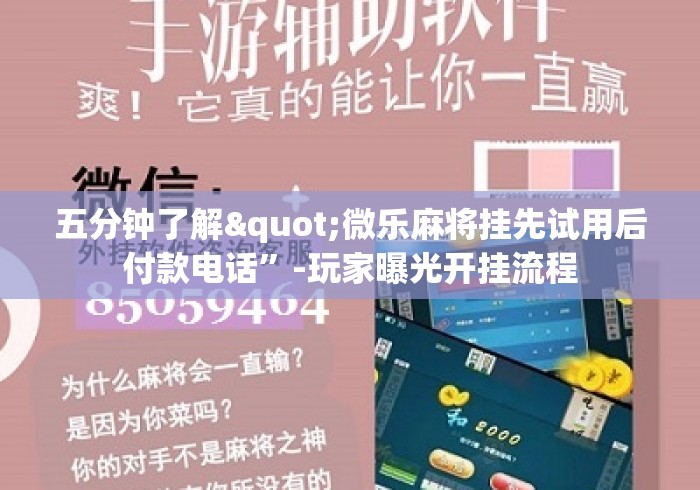 五分钟了解"微乐麻将挂先试用后付款电话”-玩家曝光开挂流程