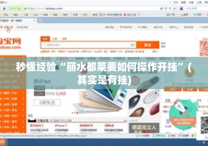 秒懂经验“丽水都莱要如何操作开挂”(其实是有挂)