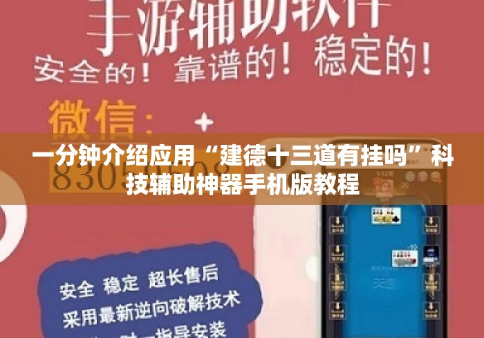 一分钟介绍应用“建德十三道有挂吗”科技辅助神器手机版教程