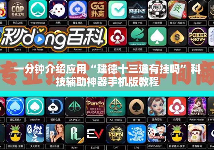 一分钟介绍应用“建德十三道有挂吗”科技辅助神器手机版教程