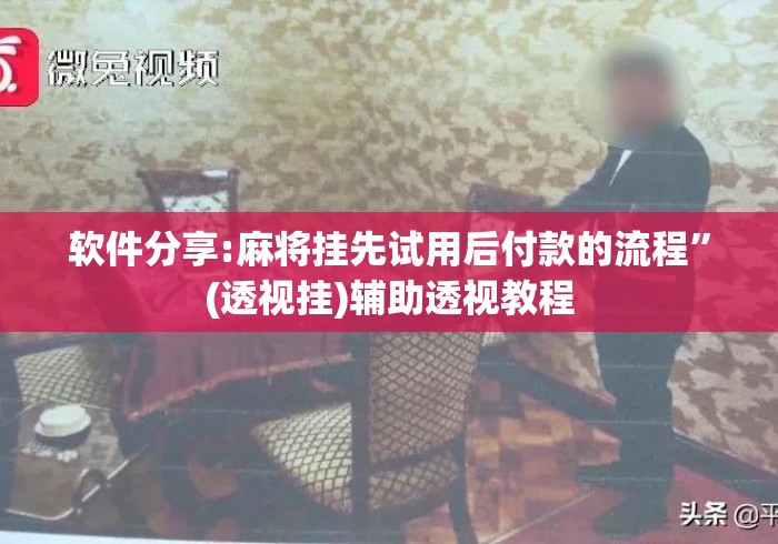 软件分享:麻将挂先试用后付款的流程”(透视挂)辅助透视教程