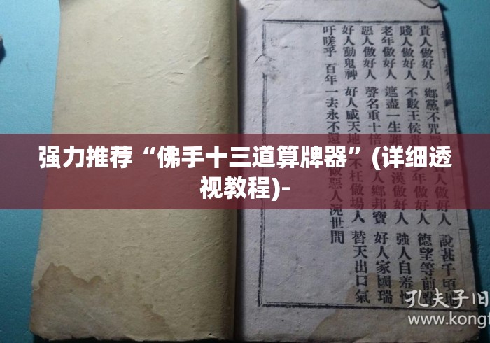 强力推荐“佛手十三道算牌器	”(详细透视教程)-