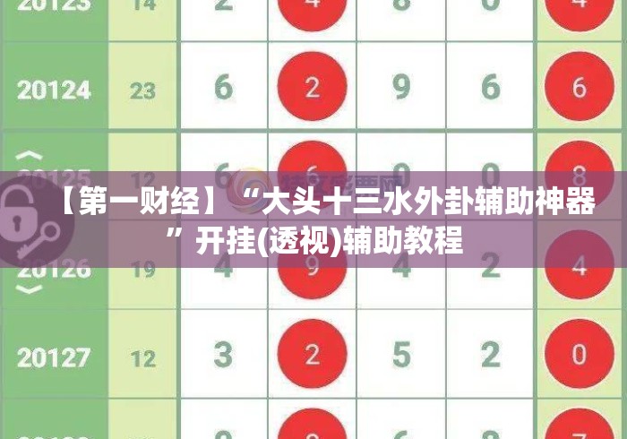【第一财经】“大头十三水外卦辅助神器	”开挂(透视)辅助教程