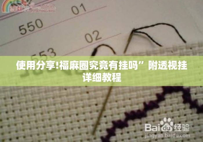 使用分享!福麻圈究竟有挂吗”附透视挂详细教程