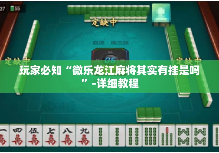 玩家必知“微乐龙江麻将其实有挂是吗	”-详细教程