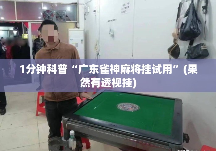 1分钟科普“广东雀神麻将挂试用”(果然有透视挂)