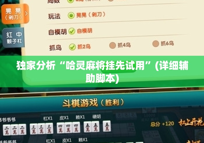 独家分析“哈灵麻将挂先试用	”(详细辅助脚本)