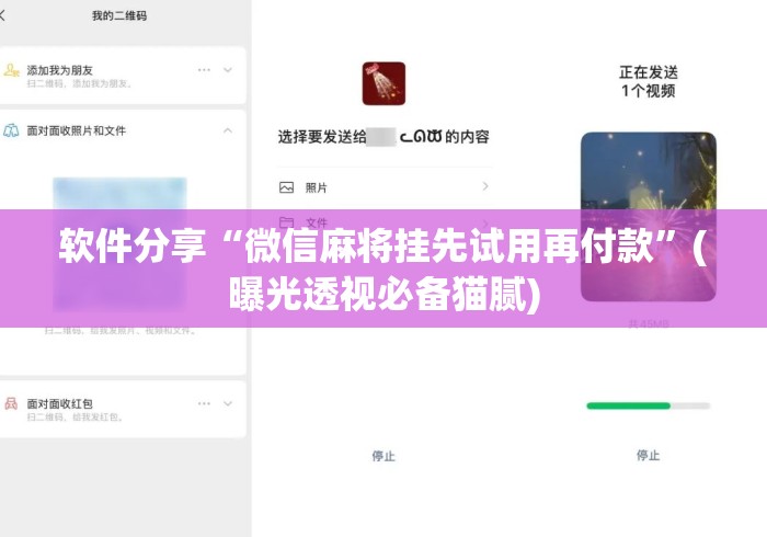 软件分享“微信麻将挂先试用再付款”(曝光透视必备猫腻)
