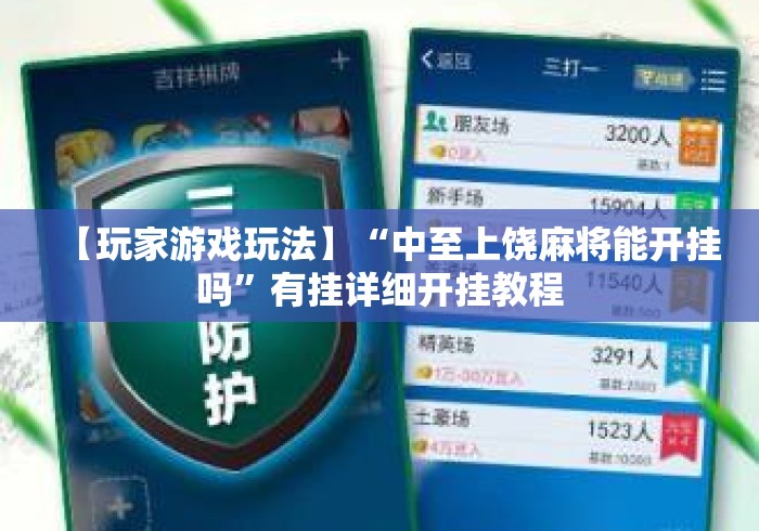 【玩家游戏玩法】“中至上饶麻将能开挂吗”有挂详细开挂教程