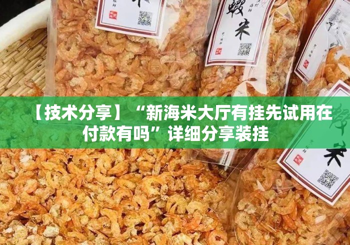 【技术分享】“新海米大厅有挂先试用在付款有吗”详细分享装挂