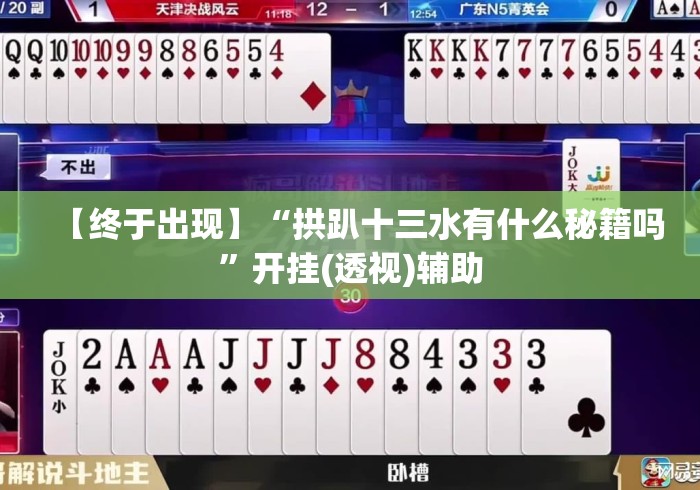 【终于出现】“拱趴十三水有什么秘籍吗”开挂(透视)辅助