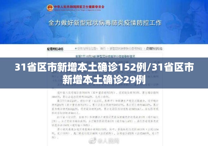 31省区市新增本土确诊152例/31省区市新增本土确诊29例 31省区市新增本土确诊152例/31省区市新增本土确诊29例