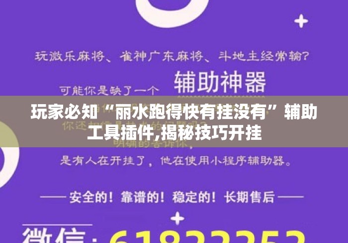 玩家必知“丽水跑得快有挂没有	”辅助工具插件,揭秘技巧开挂