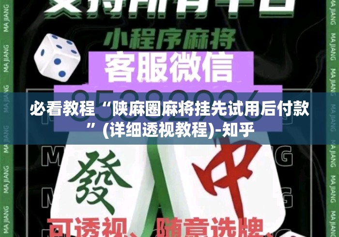 必看教程“陕麻圈麻将挂先试用后付款”(详细透视教程)-知乎