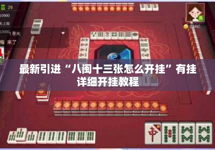 最新引进“八闽十三张怎么开挂	”有挂详细开挂教程