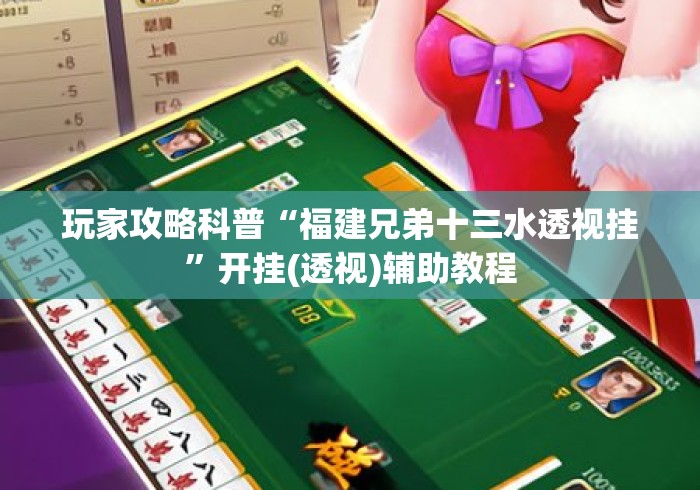 玩家攻略科普“福建兄弟十三水透视挂”开挂(透视)辅助教程