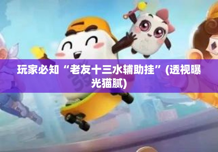 玩家必知“老友十三水辅助挂	”(透视曝光猫腻)