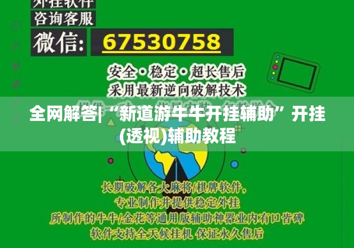 全网解答|“新道游牛牛开挂辅助	”开挂(透视)辅助教程