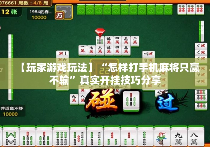 【玩家游戏玩法】“怎样打手机麻将只赢不输”真实开挂技巧分享