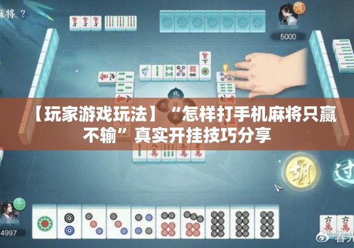 【玩家游戏玩法】“怎样打手机麻将只赢不输”真实开挂技巧分享