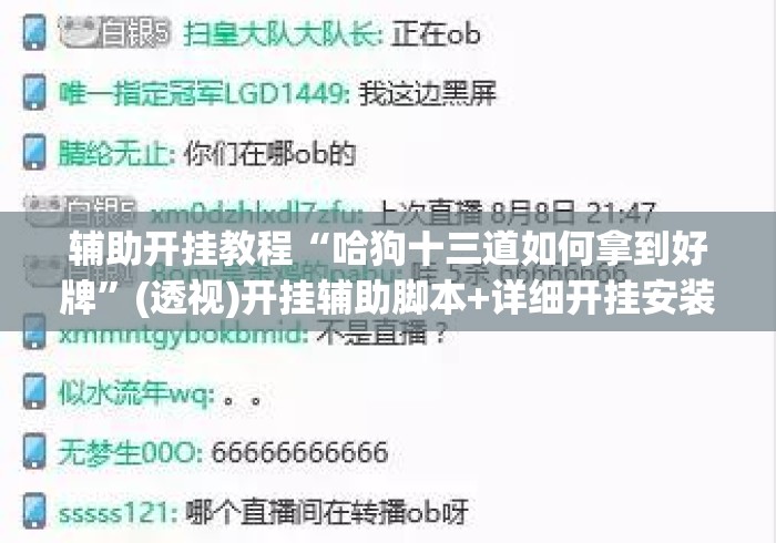辅助开挂教程“哈狗十三道如何拿到好牌	”(透视)开挂辅助脚本+详细开挂安装教程