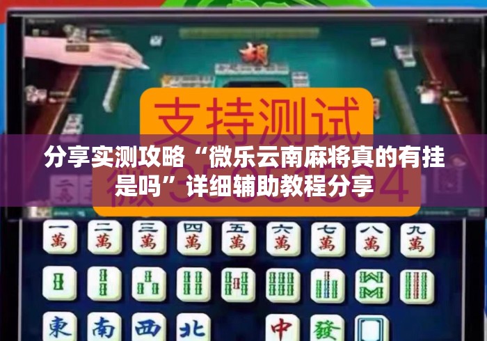 分享实测攻略“微乐云南麻将真的有挂是吗	”详细辅助教程分享