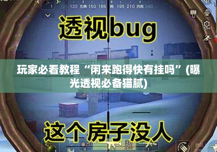 玩家必看教程“闲来跑得快有挂吗”(曝光透视必备猫腻)