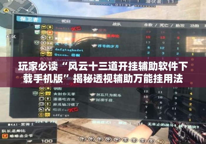 玩家必读“风云十三道开挂辅助软件下载手机版”揭秘透视辅助万能挂用法