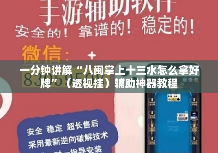 一分钟讲解“八闽掌上十三水怎么拿好牌”（透视挂）辅助神器教程