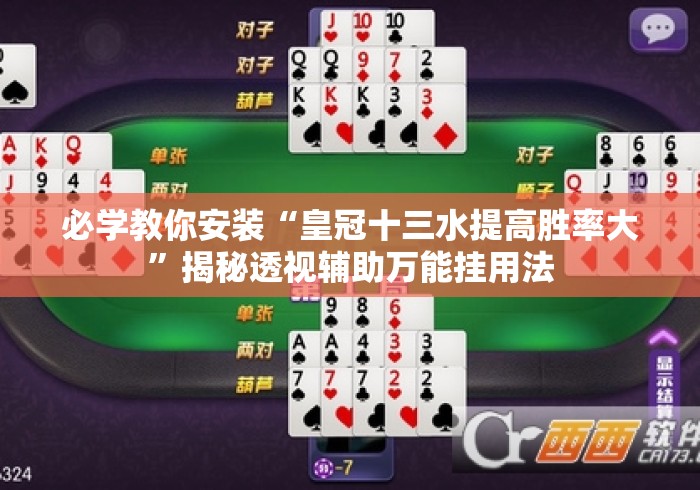 必学教你安装“皇冠十三水提高胜率大”揭秘透视辅助万能挂用法