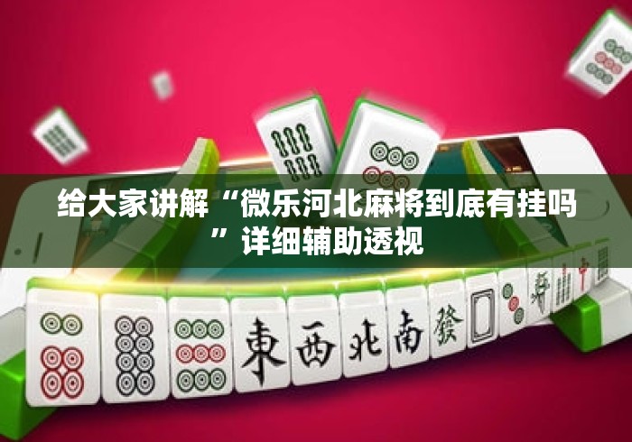 给大家讲解“微乐河北麻将到底有挂吗”详细辅助透视