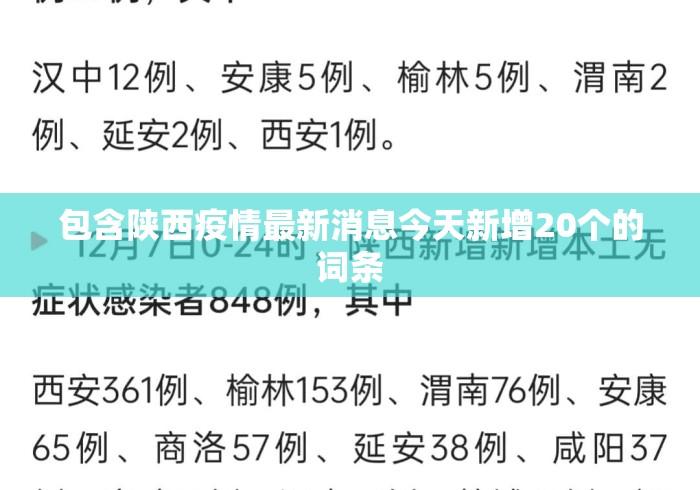 包含陕西疫情最新消息今天新增20个的词条 包含陕西疫情最新消息今天新增20个的词条