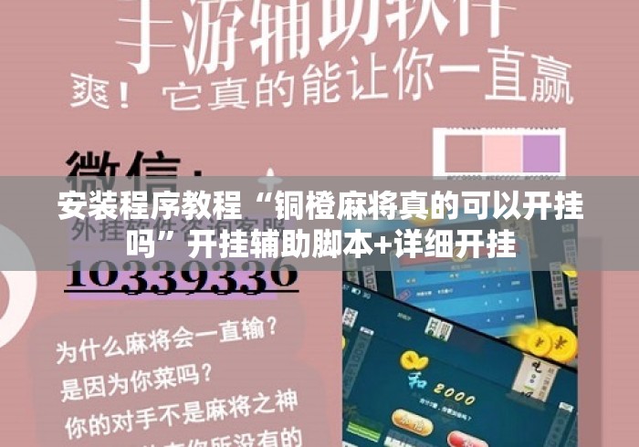 安装程序教程“铜橙麻将真的可以开挂吗”开挂辅助脚本+详细开挂
