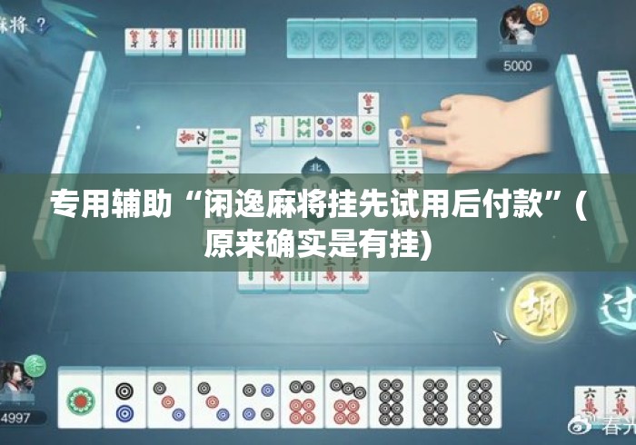 专用辅助“闲逸麻将挂先试用后付款”(原来确实是有挂)
