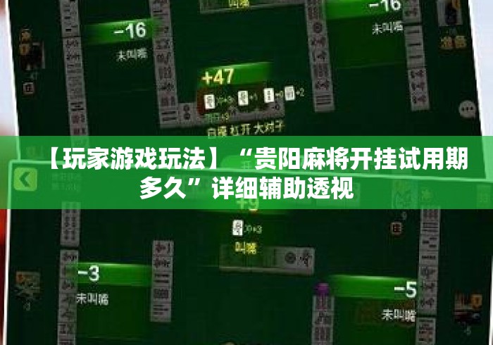 【玩家游戏玩法】“贵阳麻将开挂试用期多久”详细辅助透视