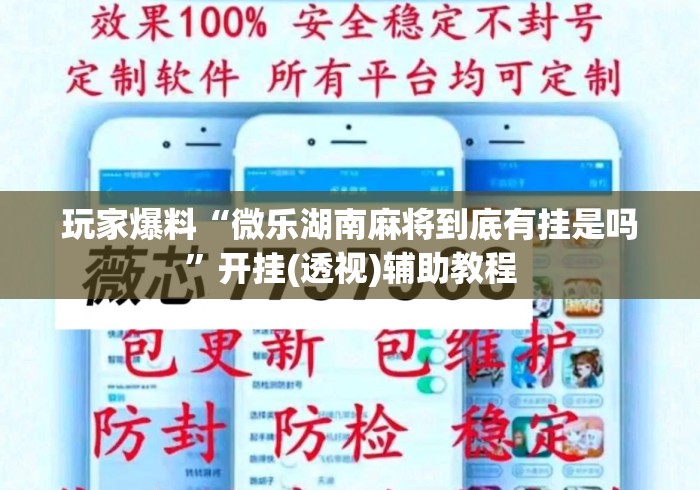 玩家爆料“微乐湖南麻将到底有挂是吗	”开挂(透视)辅助教程