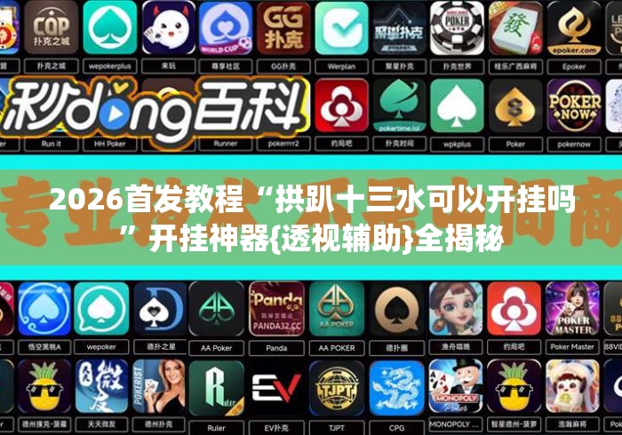 2026首发教程“拱趴十三水可以开挂吗”开挂神器{透视辅助}全揭秘