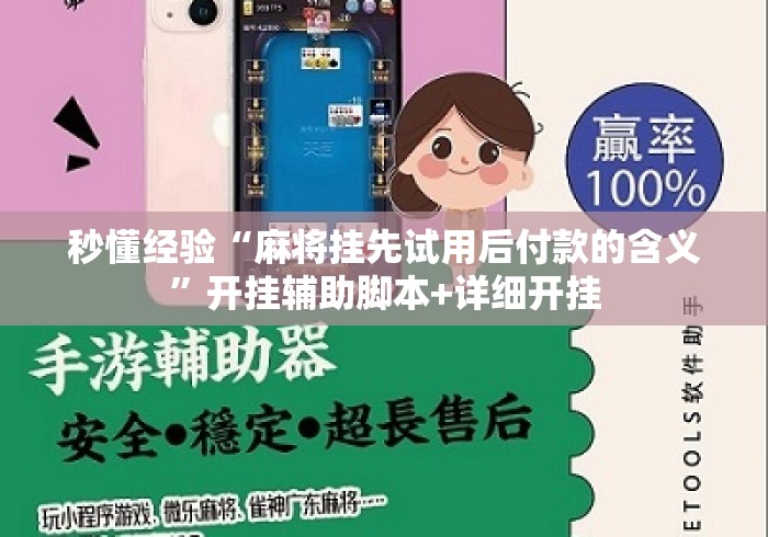秒懂经验“麻将挂先试用后付款的含义”开挂辅助脚本+详细开挂