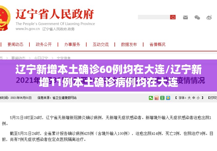辽宁新增本土确诊60例均在大连/辽宁新增11例本土确诊病例均在大连