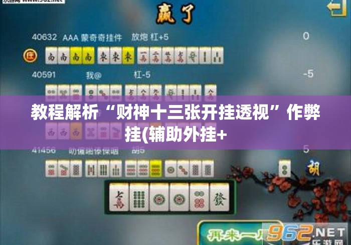 教程解析“财神十三张开挂透视”作弊挂(辅助外挂+