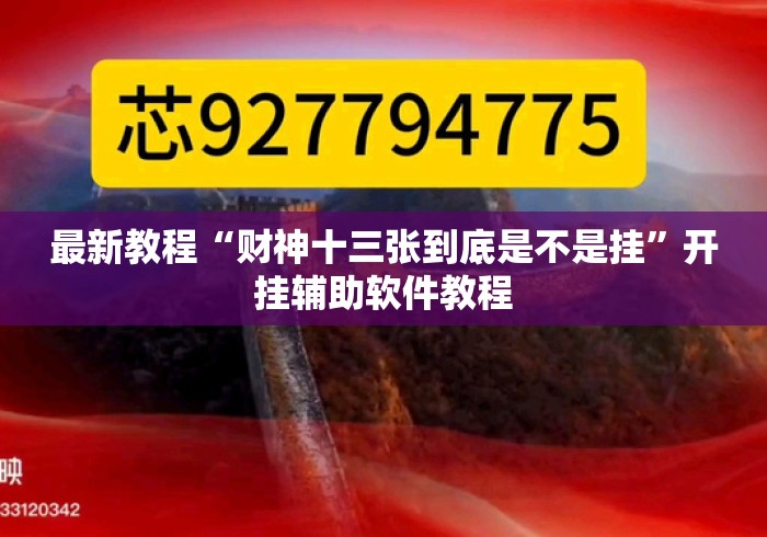 最新教程“财神十三张到底是不是挂”开挂辅助软件教程