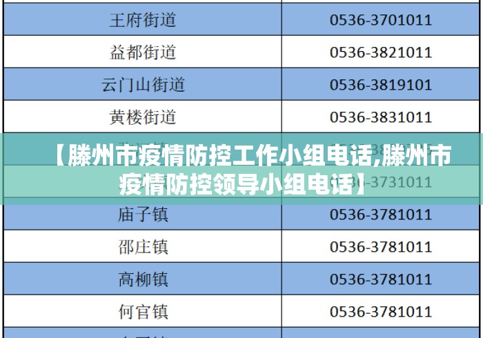 【滕州市疫情防控工作小组电话,滕州市疫情防控领导小组电话】 【滕州市疫情防控工作小组电话,滕州市疫情防控领导小组电话】