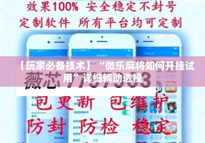 【玩家必备技术】“微乐麻将如何开挂试用”详细辅助透视