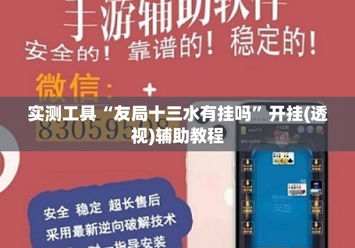 实测工具“友局十三水有挂吗	”开挂(透视)辅助教程