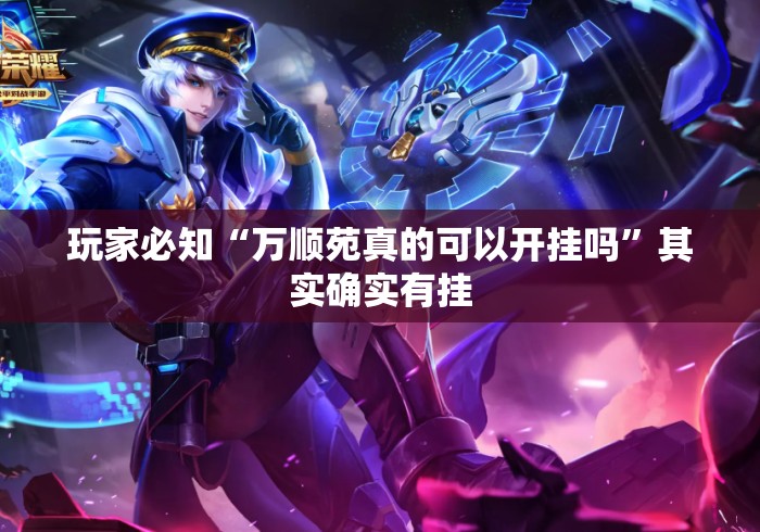 玩家必知“万顺苑真的可以开挂吗”其实确实有挂