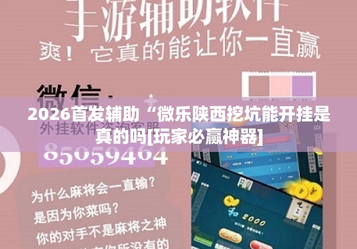 2026首发辅助“微乐陕西挖坑能开挂是真的吗[玩家必赢神器]