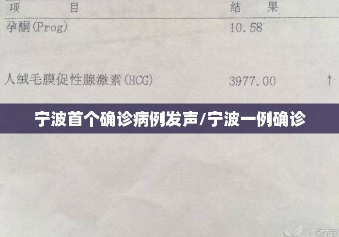 宁波首个确诊病例发声/宁波一例确诊 宁波首个确诊病例发声/宁波一例确诊