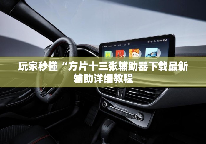 玩家秒懂“方片十三张辅助器下载最新辅助详细教程