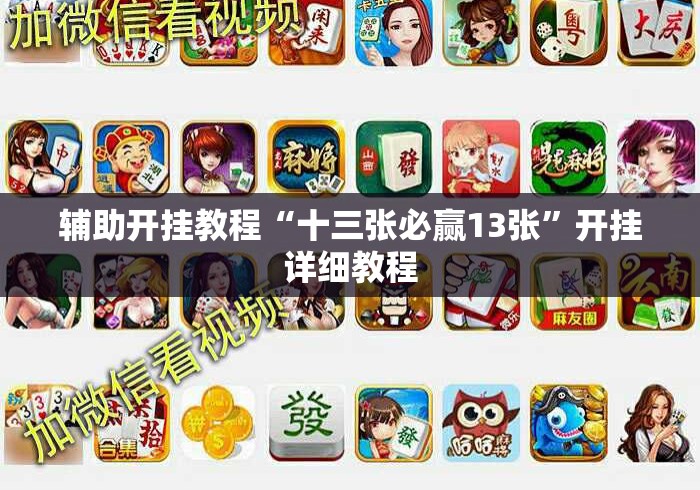 辅助开挂教程“十三张必赢13张”开挂详细教程